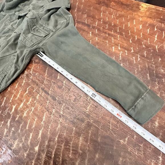 PAIGE Men's Small Reg Fit Scout Denim Trucker Jacket in Vintage Pine - Picture 9 of 9